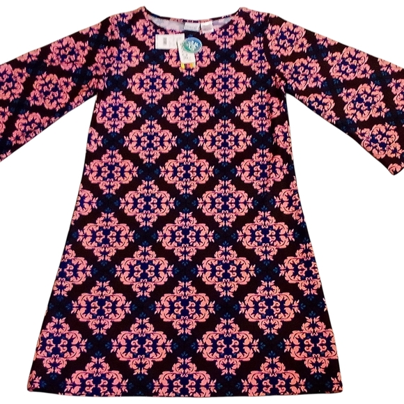 All For Color - 50+ UPF Protectíon, Magnolia Rd, Boatneck, Shift Dress, 3/4 Bell - Picture 3 of 15